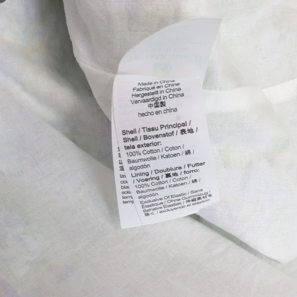 J Crew Afternoon Dress in Liberty Lodden Fabric Lg Smocked Neckline Green Blue - Picture 11 of 12